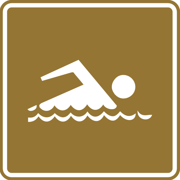 SWIMMING TOURIST SIGN Logo