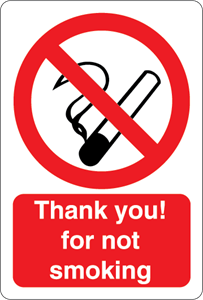 THANK YOU FOR NOT SMOKING Logo