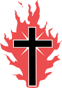 The Cross On Fire For God Logo