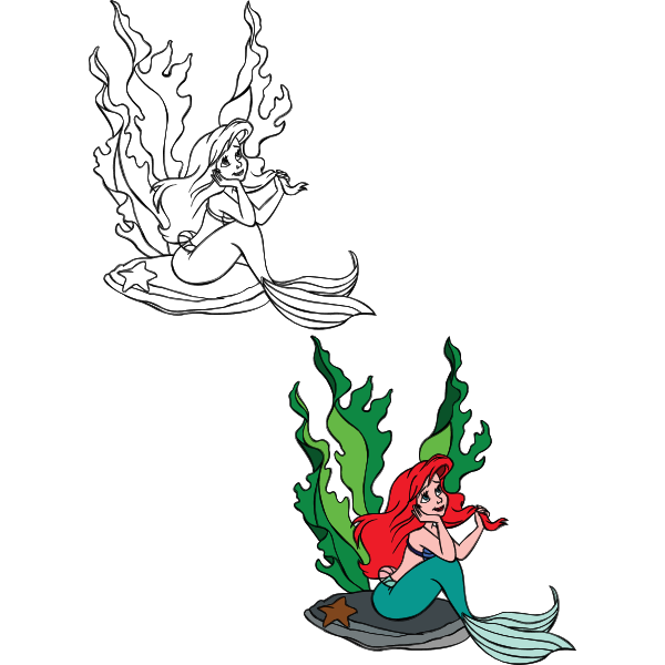 The little mermaid – Ariel Logo ,Logo , icon , SVG The little mermaid – Ariel Logo