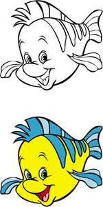 The little mermaid – Flounder Logo ,Logo , icon , SVG The little mermaid – Flounder Logo
