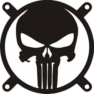 The Punisher Fangrill 120mm x 120mm Logo ,Logo , icon , SVG The Punisher Fangrill 120mm x 120mm Logo