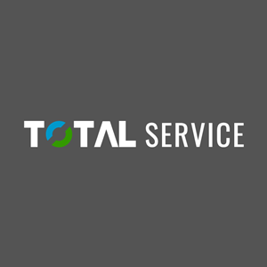 Total Service White Version Logo