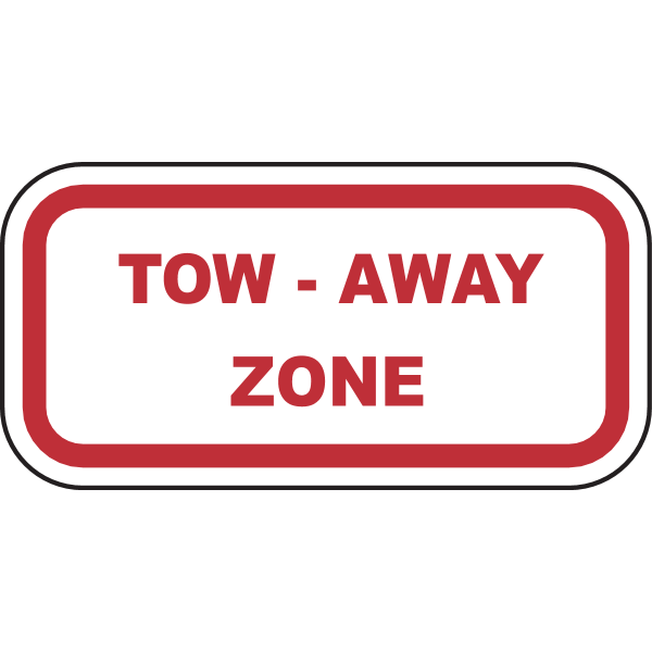 TOW AWAY ZONE TEXT SIGN Logo ,Logo , icon , SVG TOW AWAY ZONE TEXT SIGN Logo