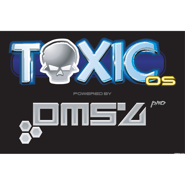 ToxicOS powered by DMS4 PRO Logo ,Logo , icon , SVG ToxicOS powered by DMS4 PRO Logo