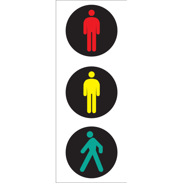 TRAFFIC LIGHTS FOR PEDESTRIANS SIGN Logo ,Logo , icon , SVG TRAFFIC LIGHTS FOR PEDESTRIANS SIGN Logo