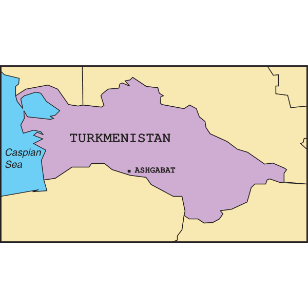 TURKMENISTAN MAP Logo