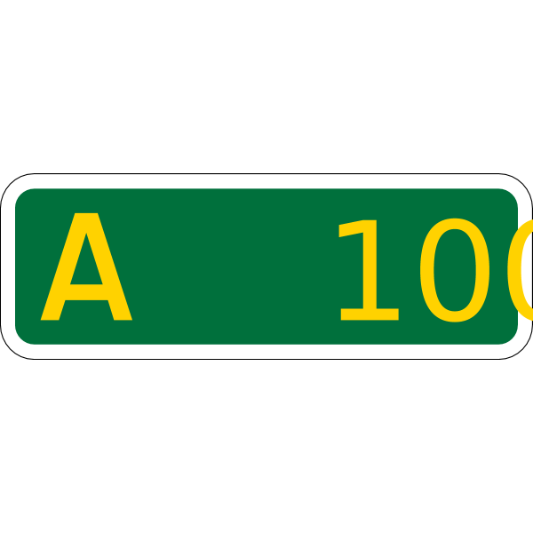 UK road A1000 template