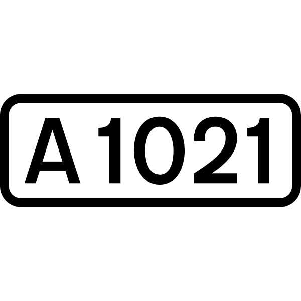 UK road A1021 ,Logo , icon , SVG UK road A1021