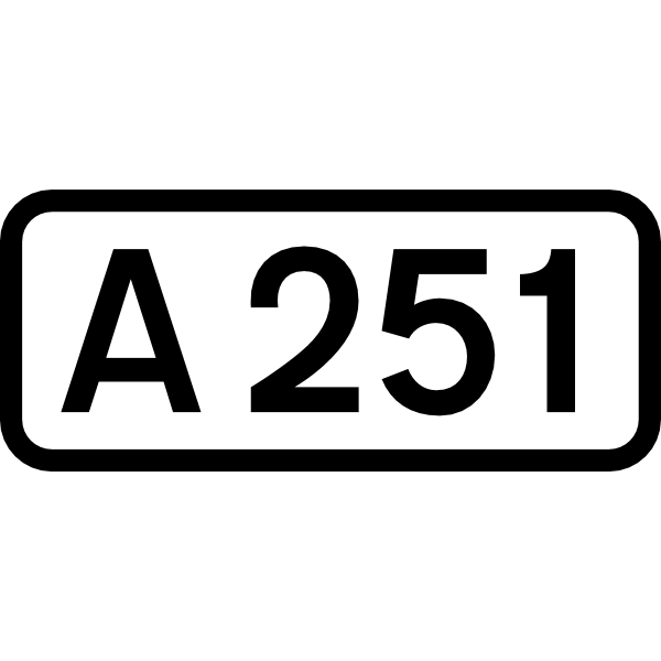 UK road A251 ,Logo , icon , SVG UK road A251