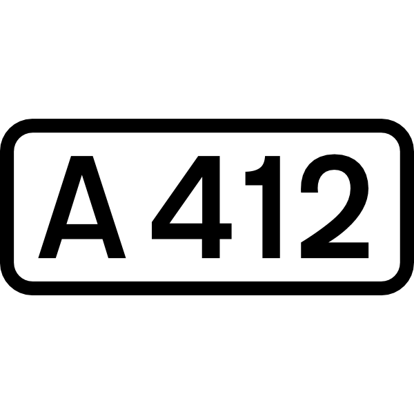 UK road A412 ,Logo , icon , SVG UK road A412