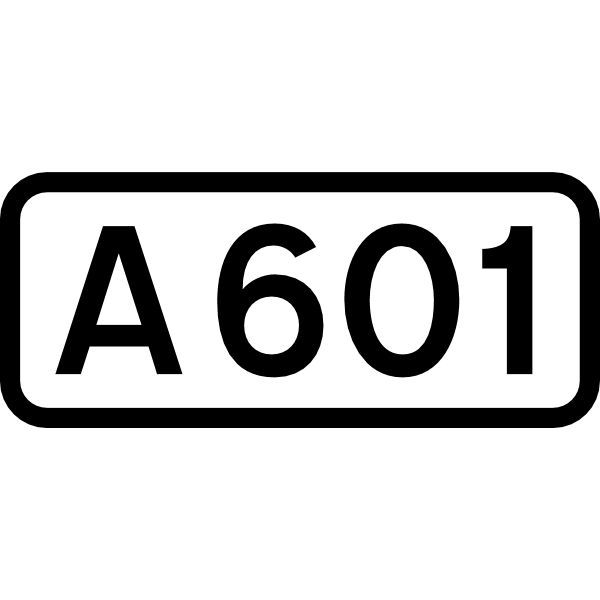 UK road A601 ,Logo , icon , SVG UK road A601