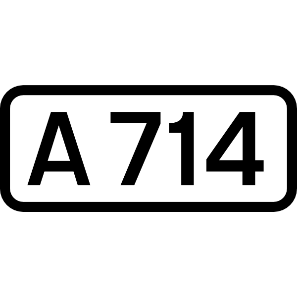 UK road A714 ,Logo , icon , SVG UK road A714