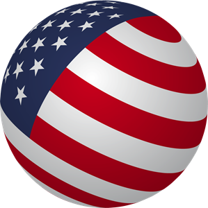 USA Sphere Flag Logo