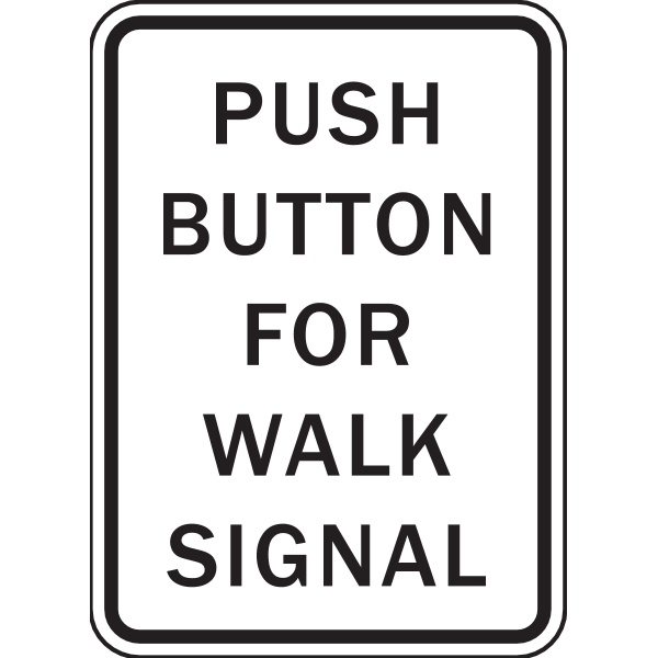 USH BUTTON FOR WALK SIGN Logo ,Logo , icon , SVG USH BUTTON FOR WALK SIGN Logo
