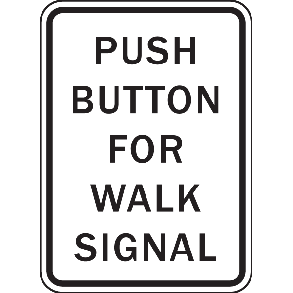 USH BUTTON FOR WALK SIGN Logo