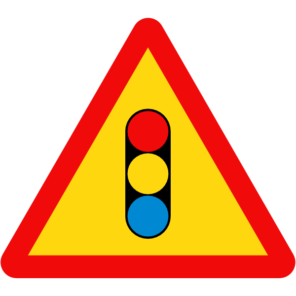Vietnam road sign W209 (blue)