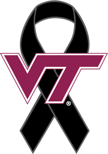 Virginia Tech VT Black Ribbon Logo