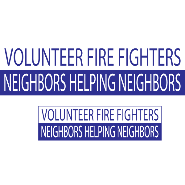 Volunteer Firefighters Neighbors Helping Logo