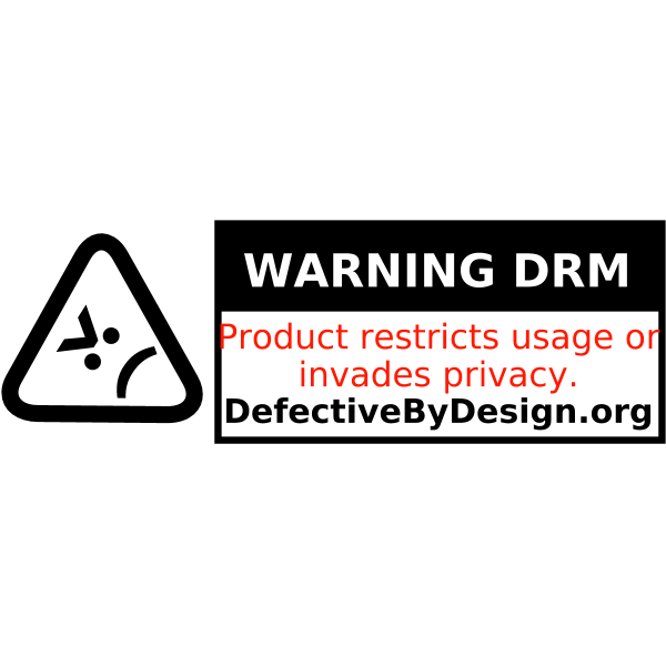 Warning DRM ,Logo , icon , SVG Warning DRM