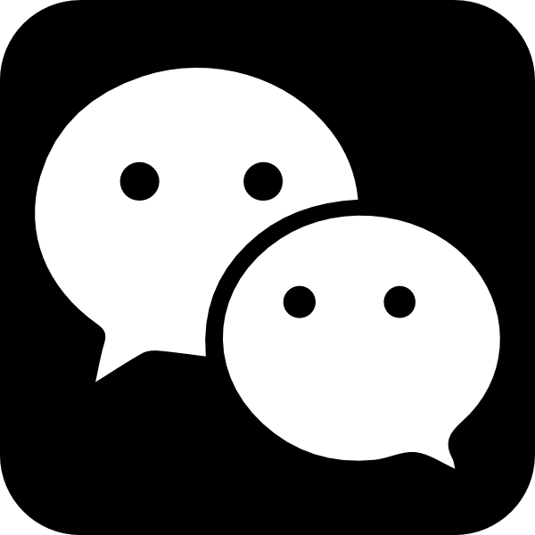 WeChat black ,Logo , icon , SVG WeChat black