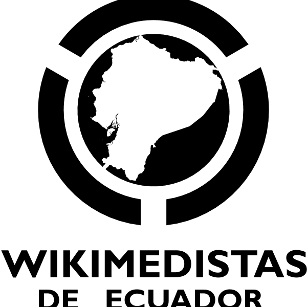 Wikimedistas de Ecuador (logo negro)
