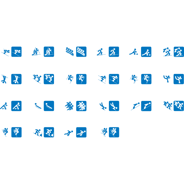 Winter Olympics 2014 pictograms Logo ,Logo , icon , SVG Winter Olympics 2014 pictograms Logo