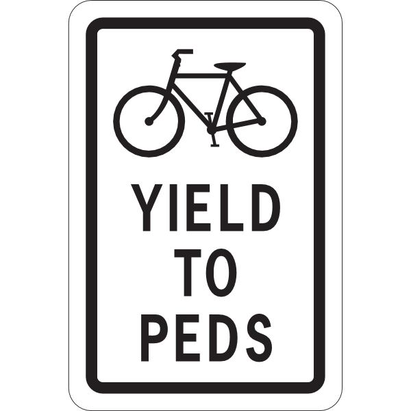 YIELD TO PEDS SIGN Logo ,Logo , icon , SVG YIELD TO PEDS SIGN Logo