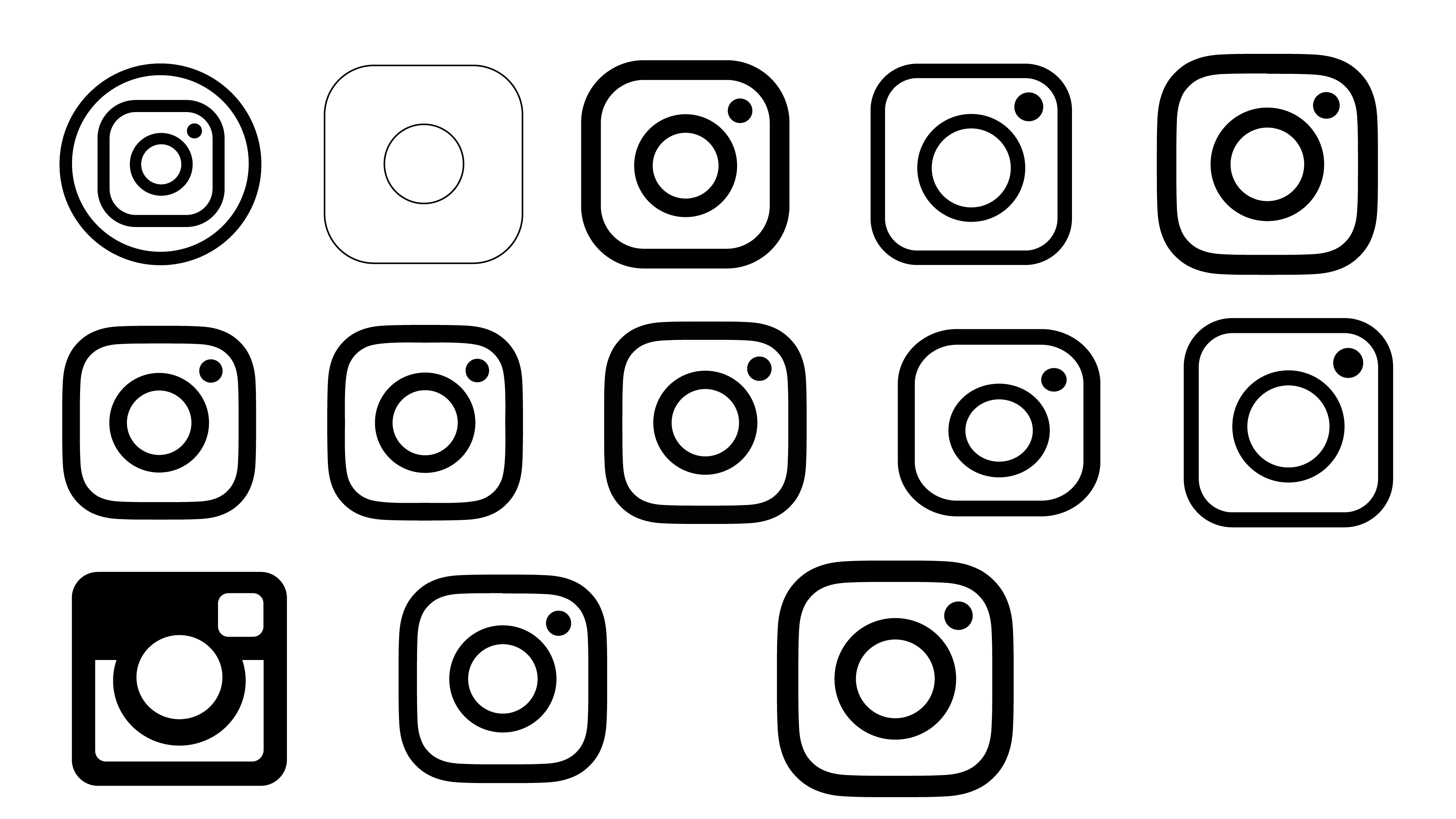 Splash Instagram Logo. Black and White Colors. Isolated on White Editorial  Photography - Illustration of icon, black: 204697452