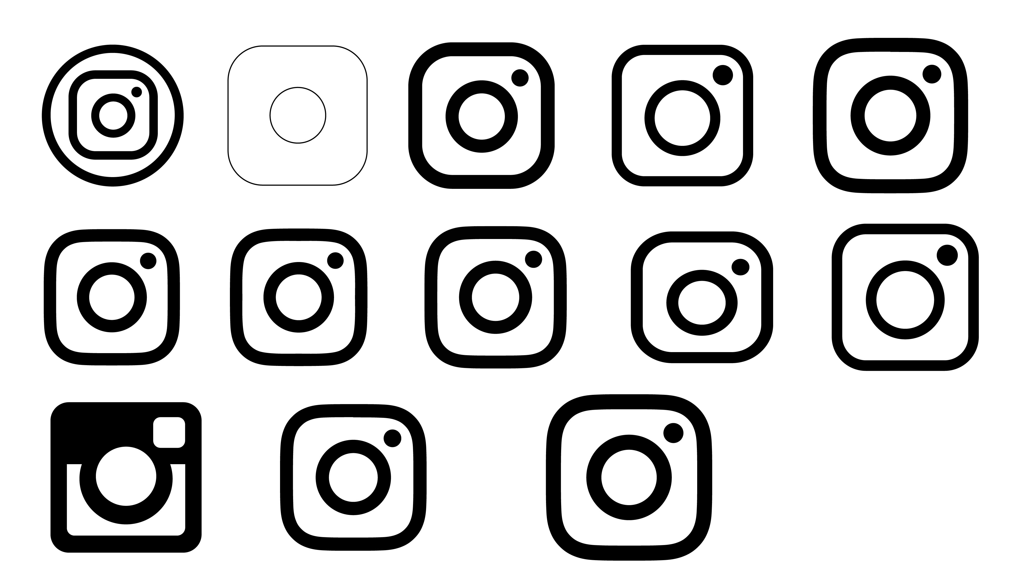 Black Instagram Logo transparent PNG - StickPNG